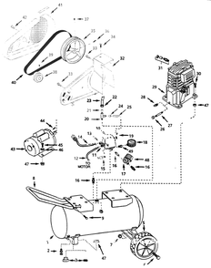 Air-Compressor Parts Diagram and Parts List for VT612205  Campbell Hausfeld Compressor